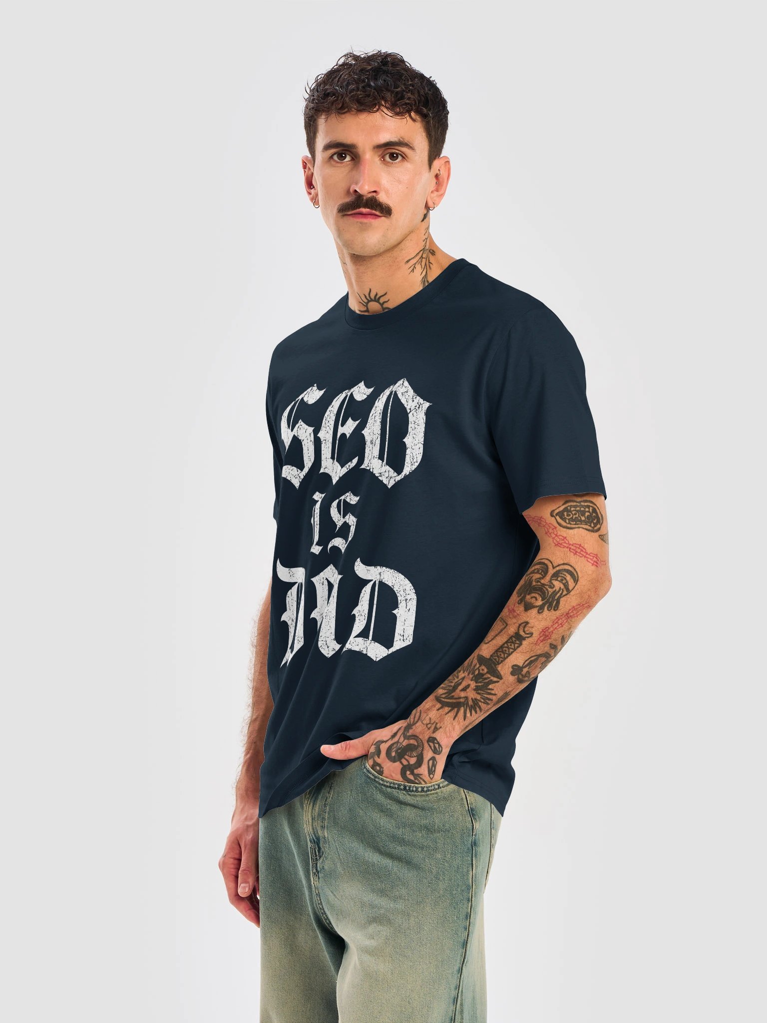 "SEO Is Dad" Tee – Funny SEO Shirt | Blackletter SEO Is Dead Parody product image (14)