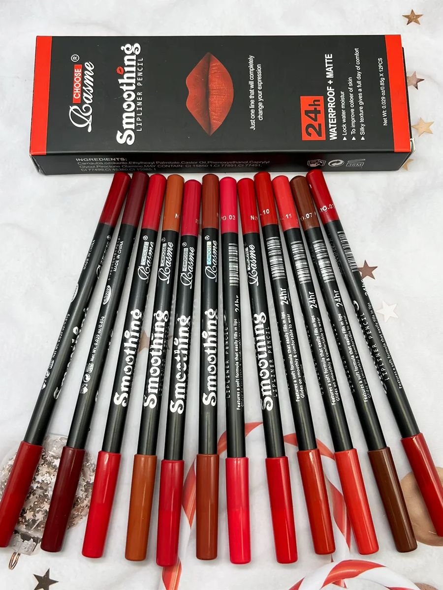 12-Shade Waterproof Matte Lip Liner Set product image (2)