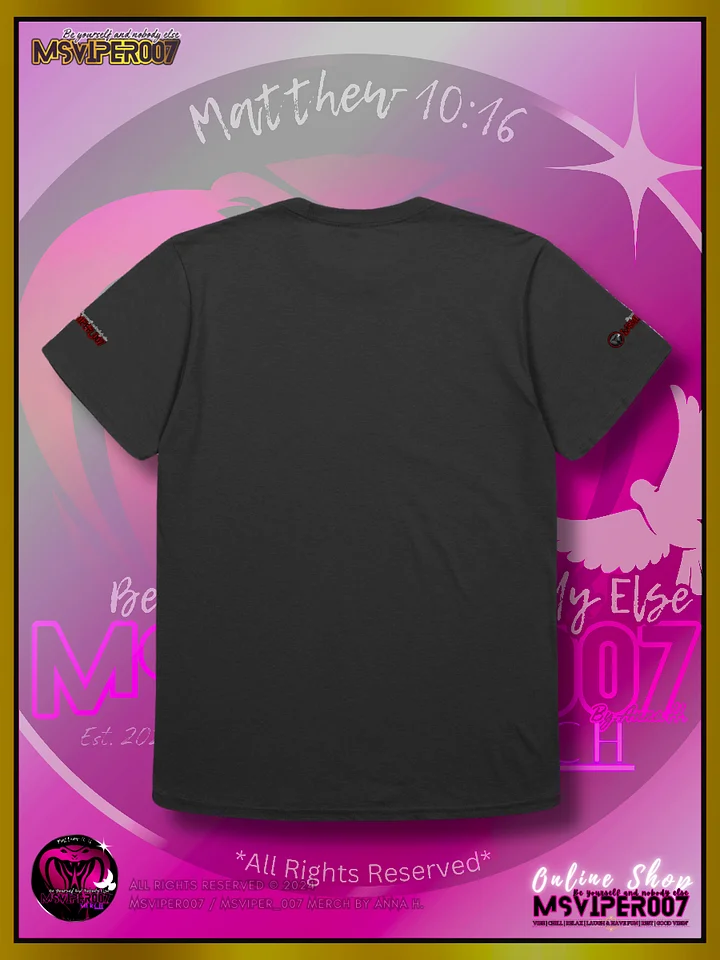T-Shirt - "MsViper_007™ Brand Classic [red/blk emblem] Support&Sport" - Streetwear/Cozy Lightweight T-Shirt By Anna H. product image (2)