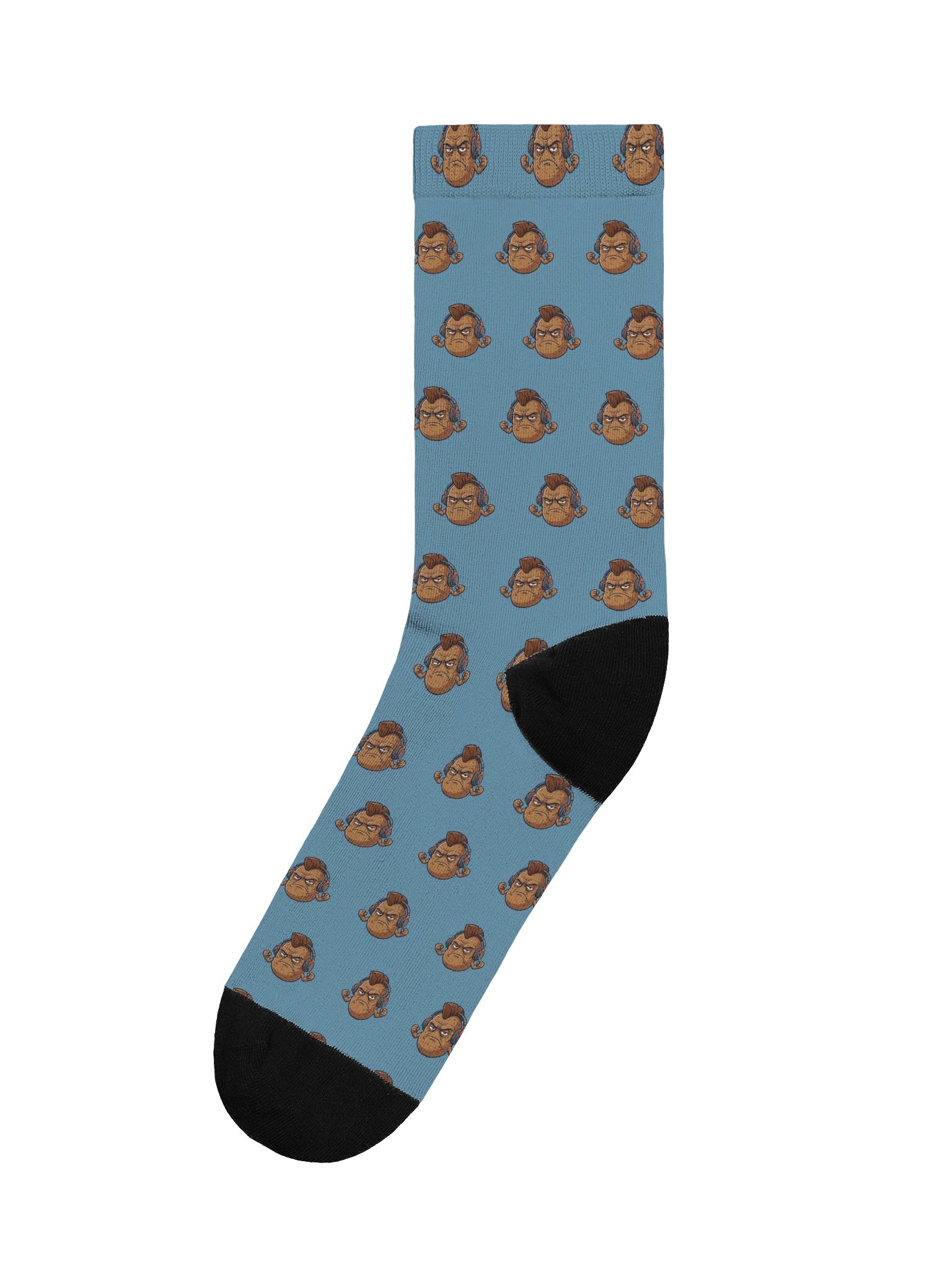Grumpy Potato Pattern Crew Socks product image (1)
