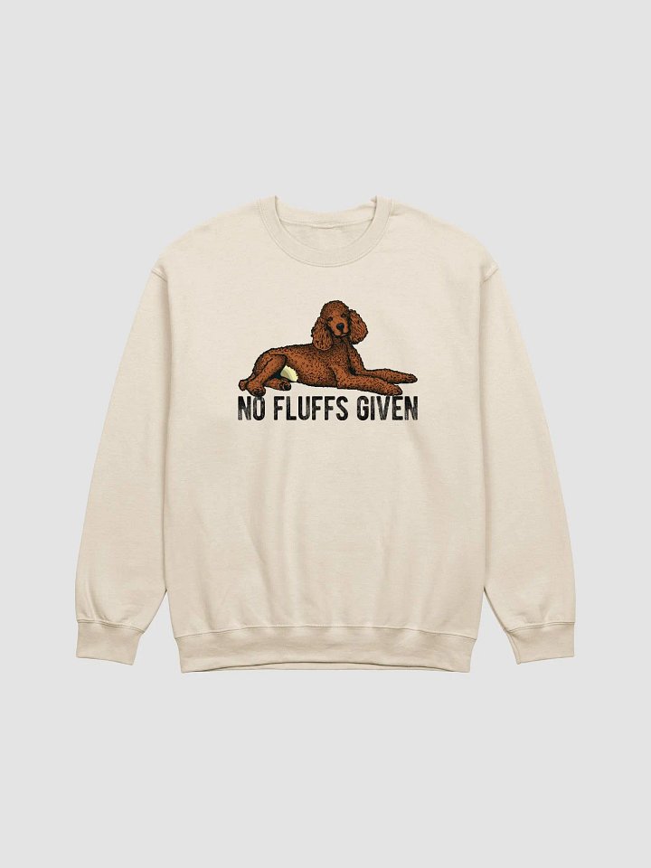 No Fluffs Given Sweatshirt of a Standard Poodle (Red) | Funny Shirt for Poodle Paw-rents product image (1)