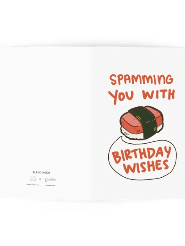 Spamming you with birthday wishes greeting card product image (1)