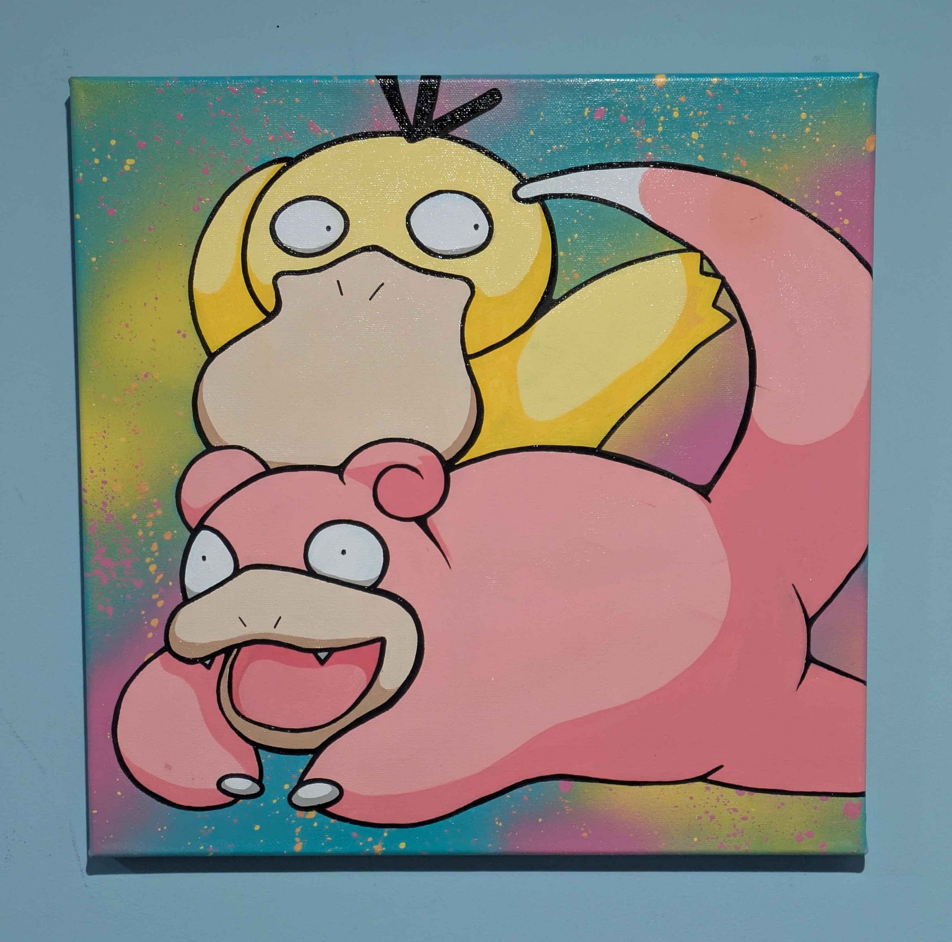 Psyduck / Slowpoke Acrylic Painting product image (1)