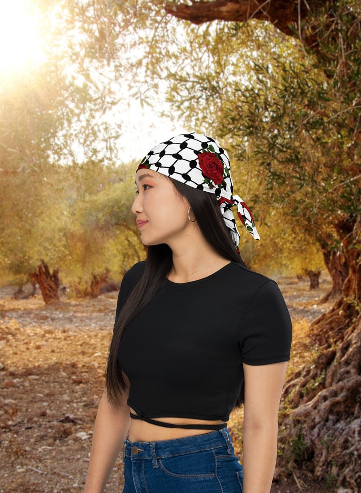 Kufiya Bandana Rose Keffiyeh product image (1)