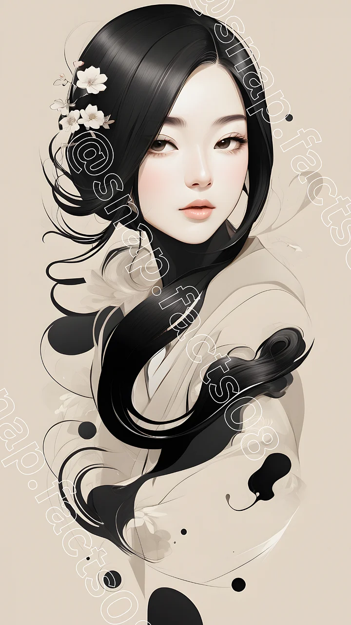 Timeless Elegance – Japanese Woman in Moonlight product image (1)