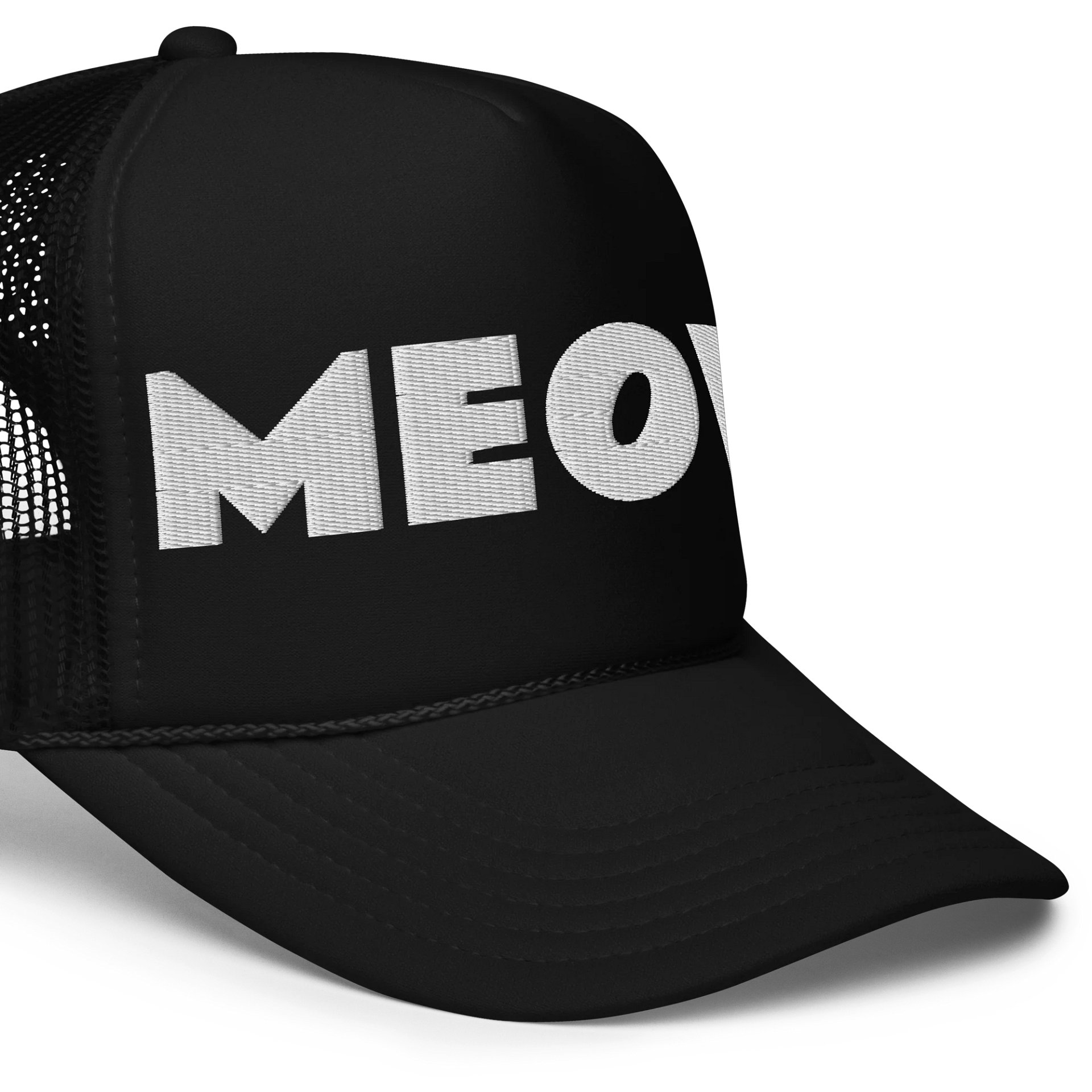 Embroidered MEOW Hat - White Thread Collection product image (5)