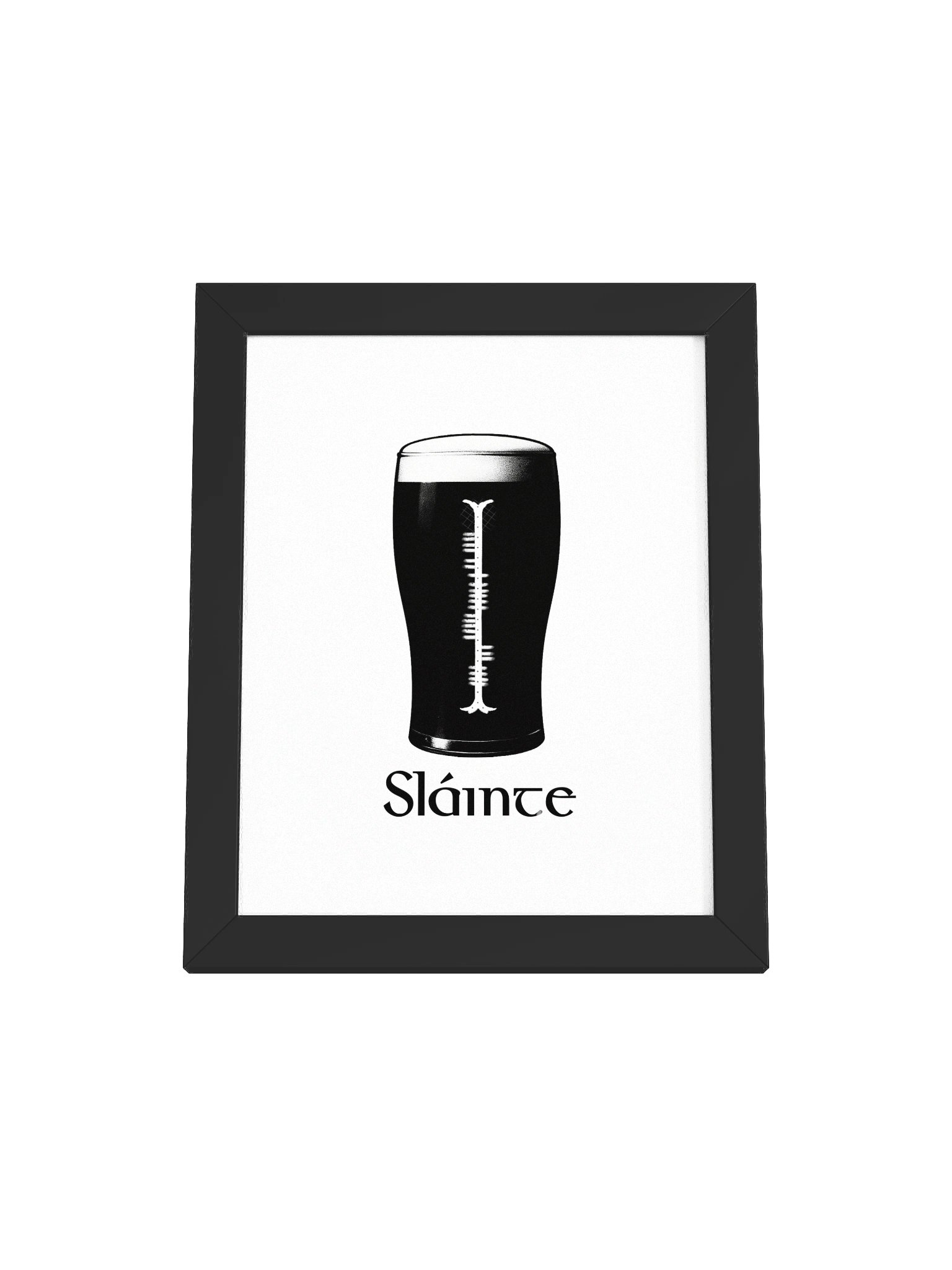 Sláinte – Celtic Health & Cheers Ogham Framed Art Print product image (6)