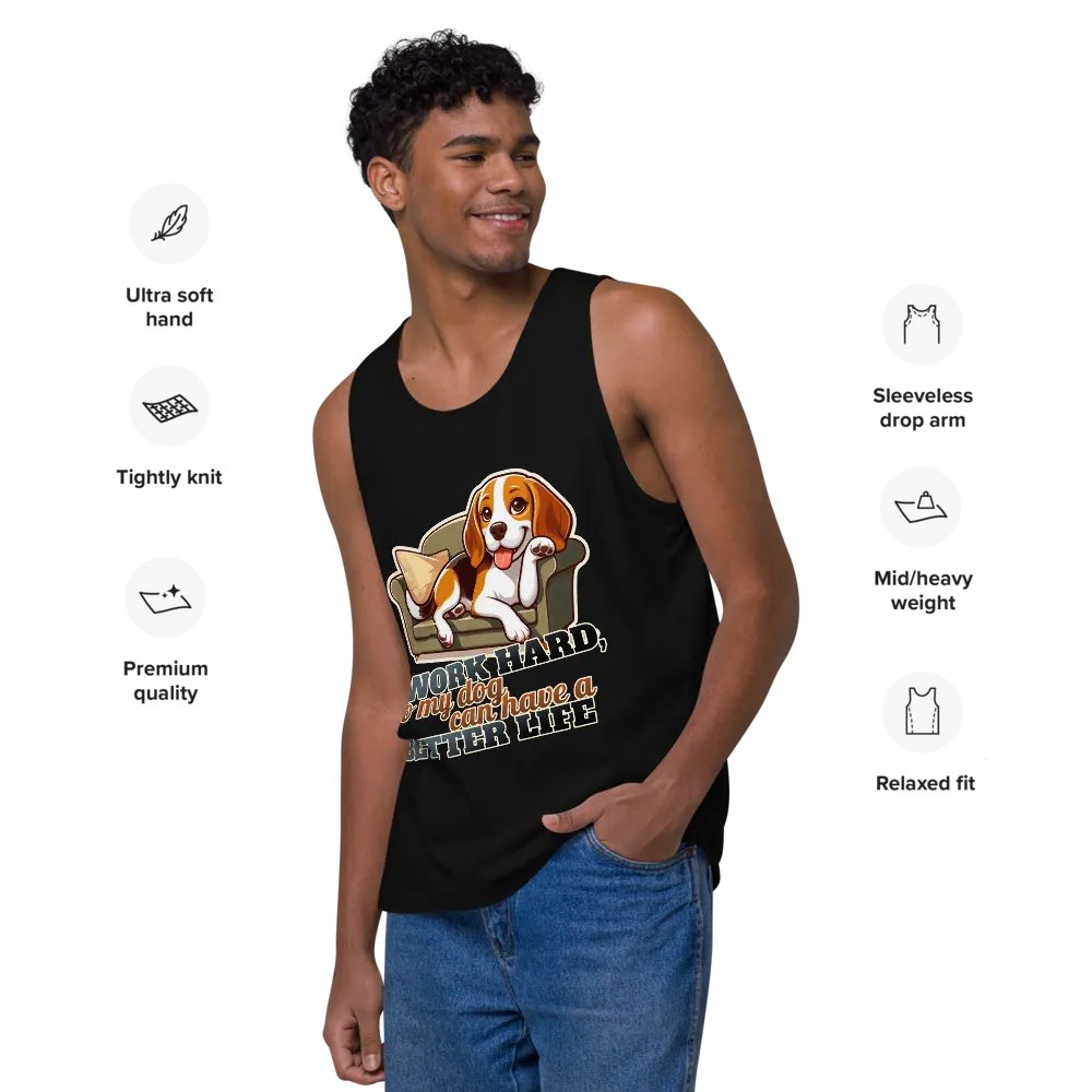 Work Hard - Beagle sofa - Tank top product image (19)