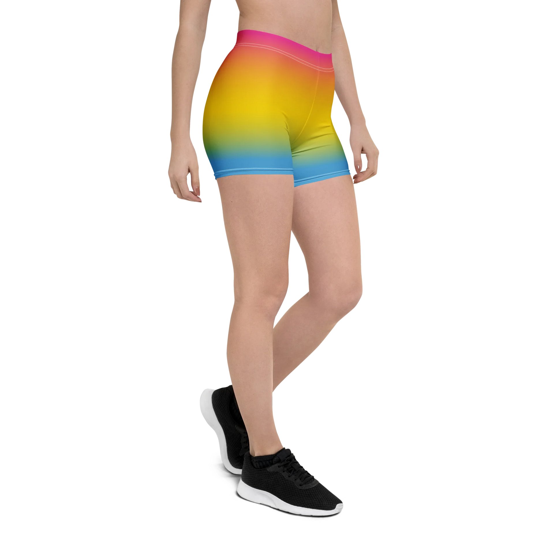 Pansexual Pride Gradient Bike Shorts product image (6)