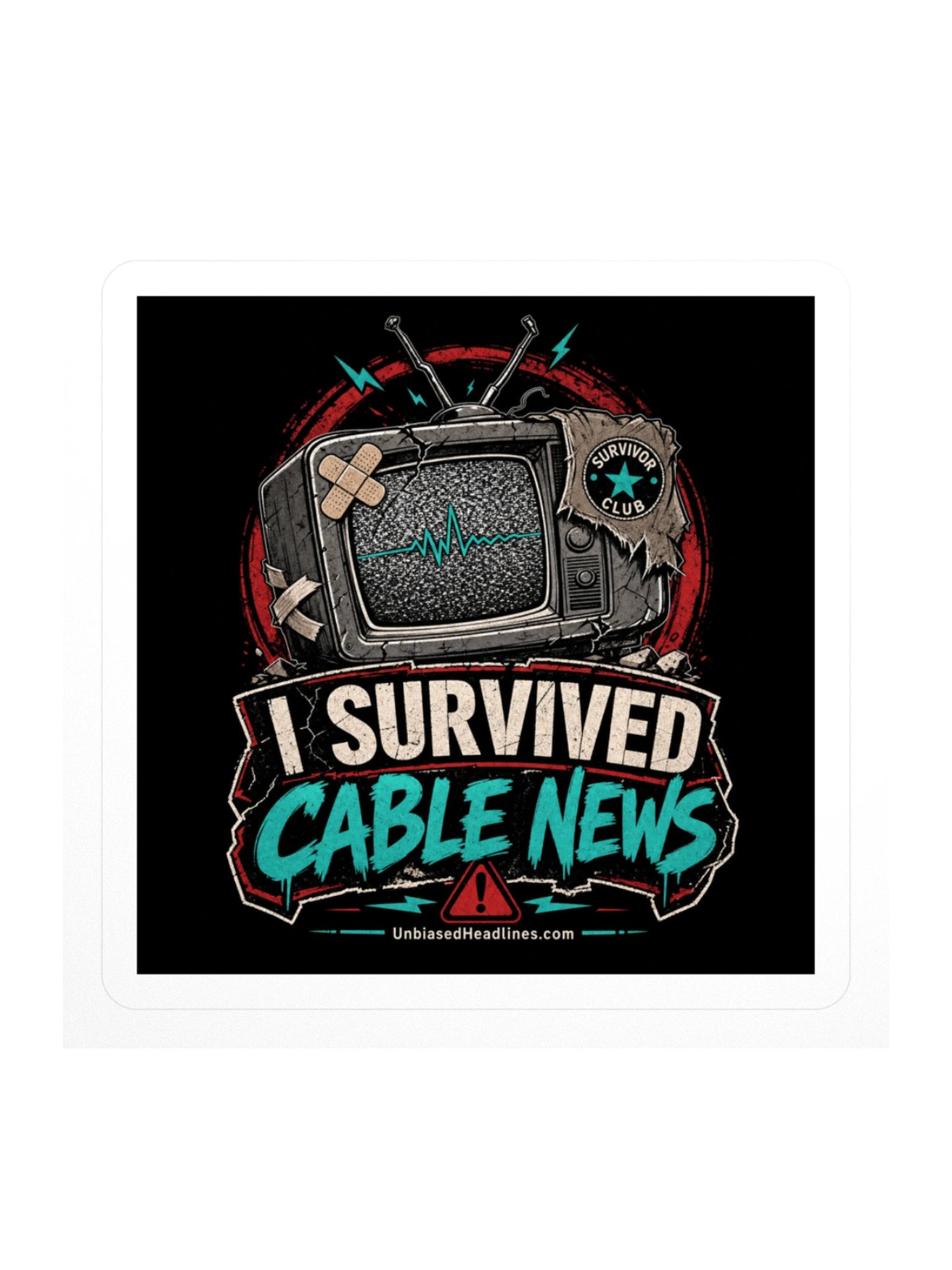 I Survived Cable News Sticker product image (1)