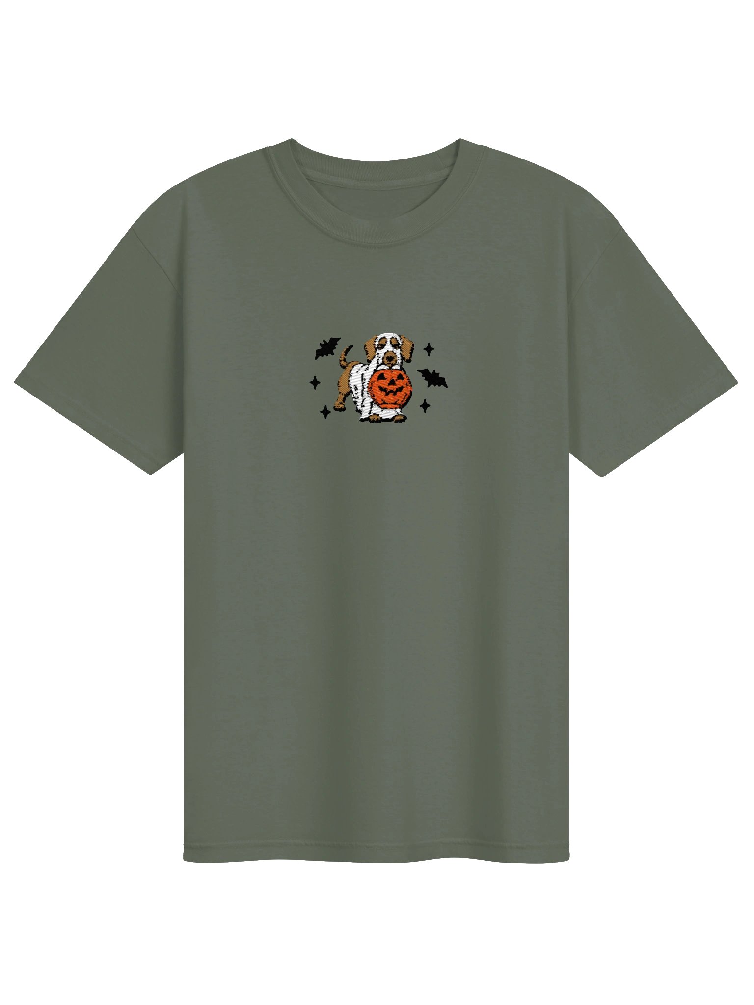 Halloween Dachshund(Brown) Embroidered T-Shirt product image (9)