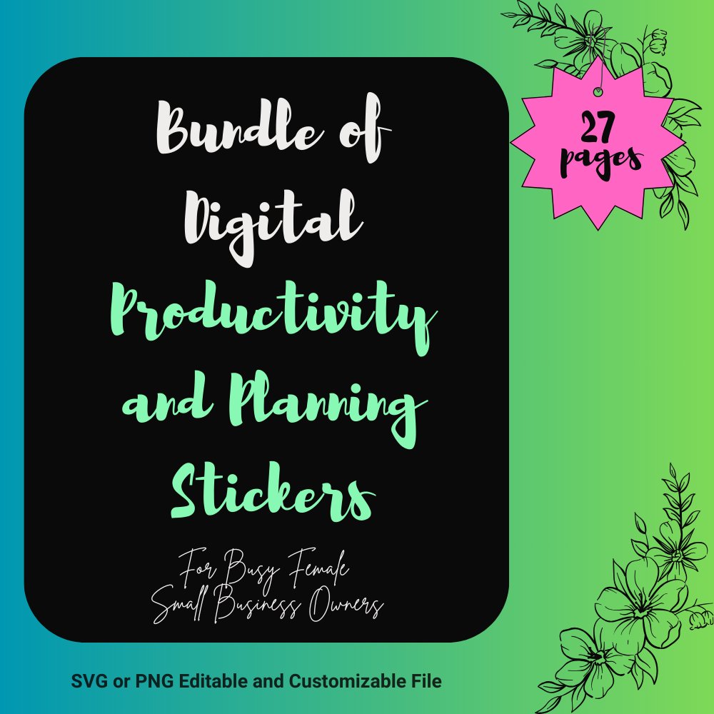 Digital Productivity and Planning Stickers Bundle product image (1)