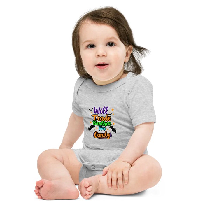 Will Trade Brother For Candy Baby Romper Onesie product image (2)