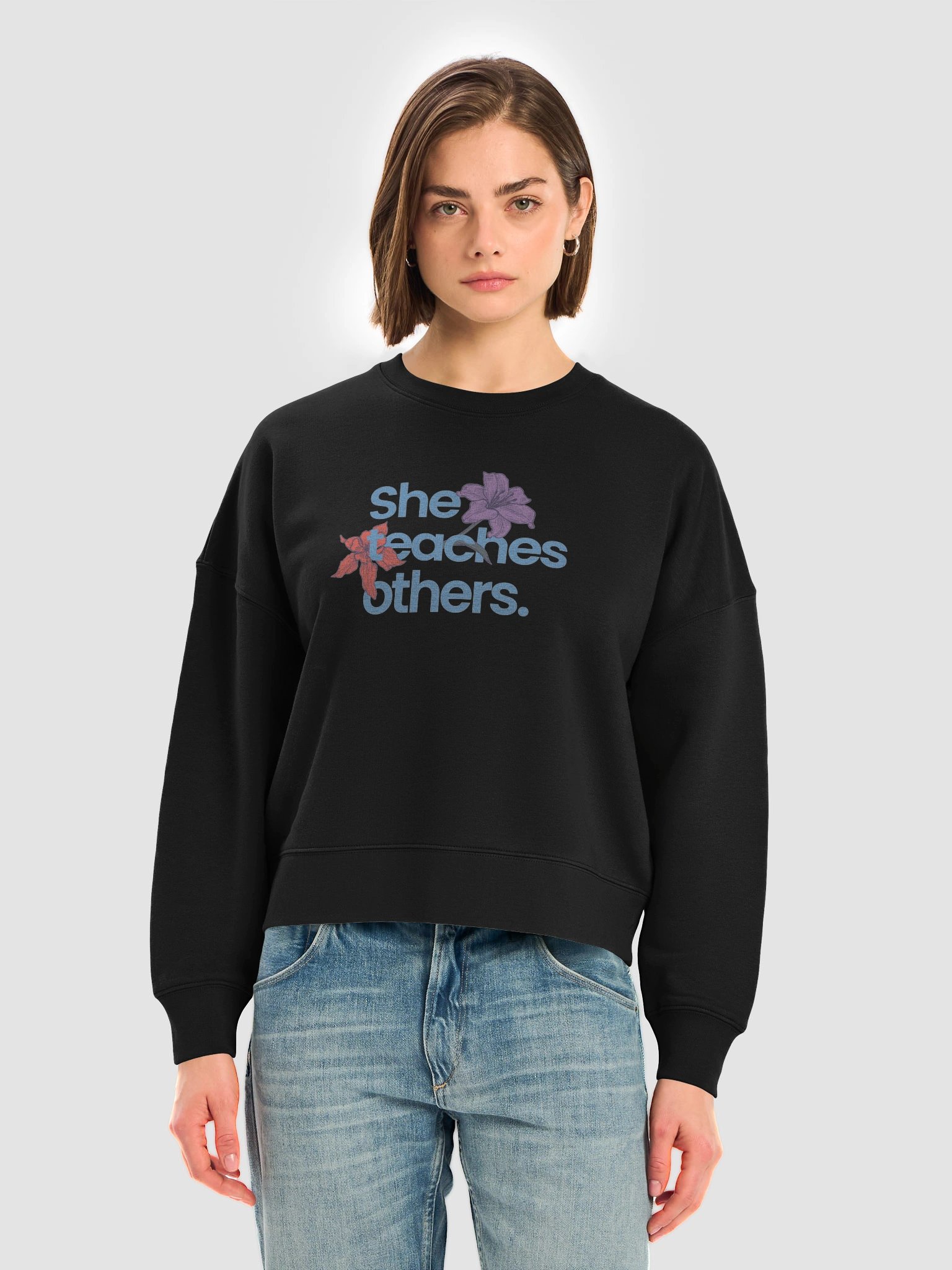 She Teaches Crewneck Sweatshirt product image (1)