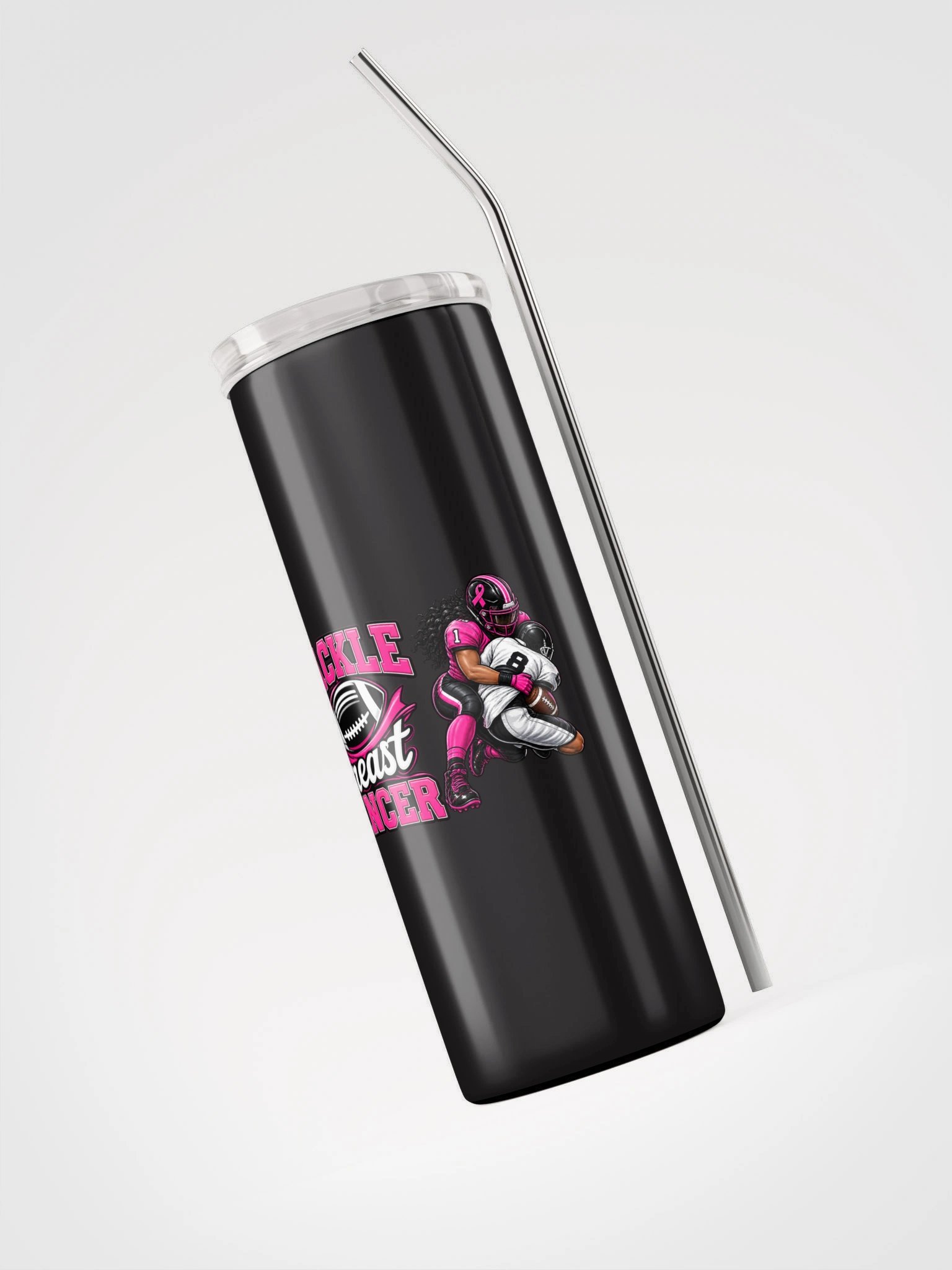 Tackle Breast Cancer Football Tumbler product image (6)