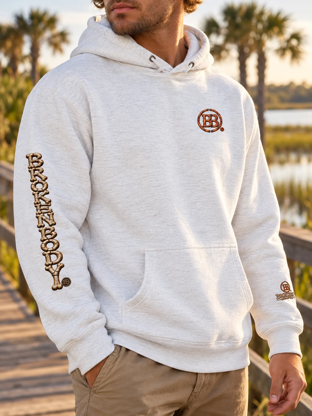 Funny Alligator Hoodie — Do Not Feed the Alligators Warning | Broken Body™ product image (2)