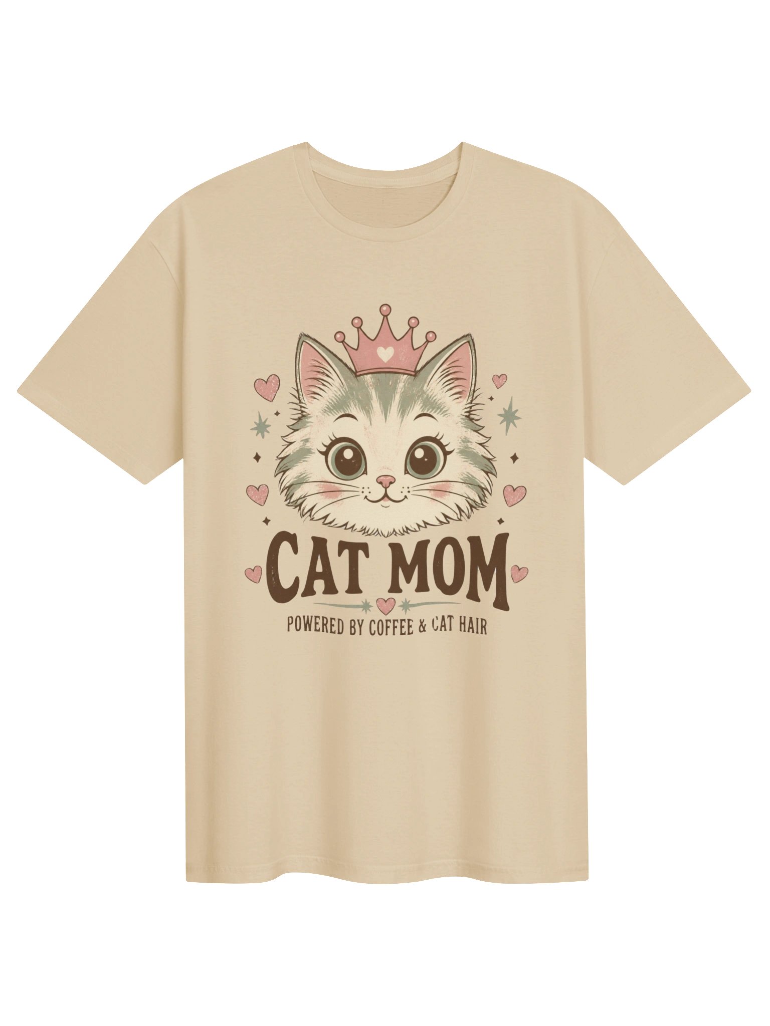 Cat Mom Shirt, Funny Cat Lover Tee, Gift For Cat Mom, Cute Cat Coffee Shirt product image (2)