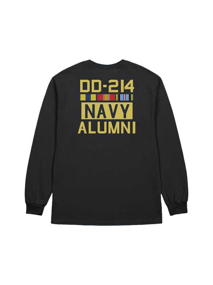 DD-214 Navy Alumni Cotton Long Sleeve T-Shirt product image (2)