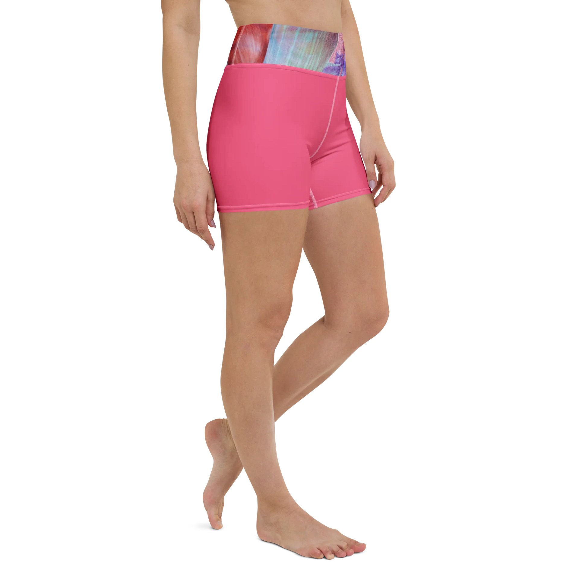 Paradise Breeze Brink Pink Flow Yoga Shorts product image (4)