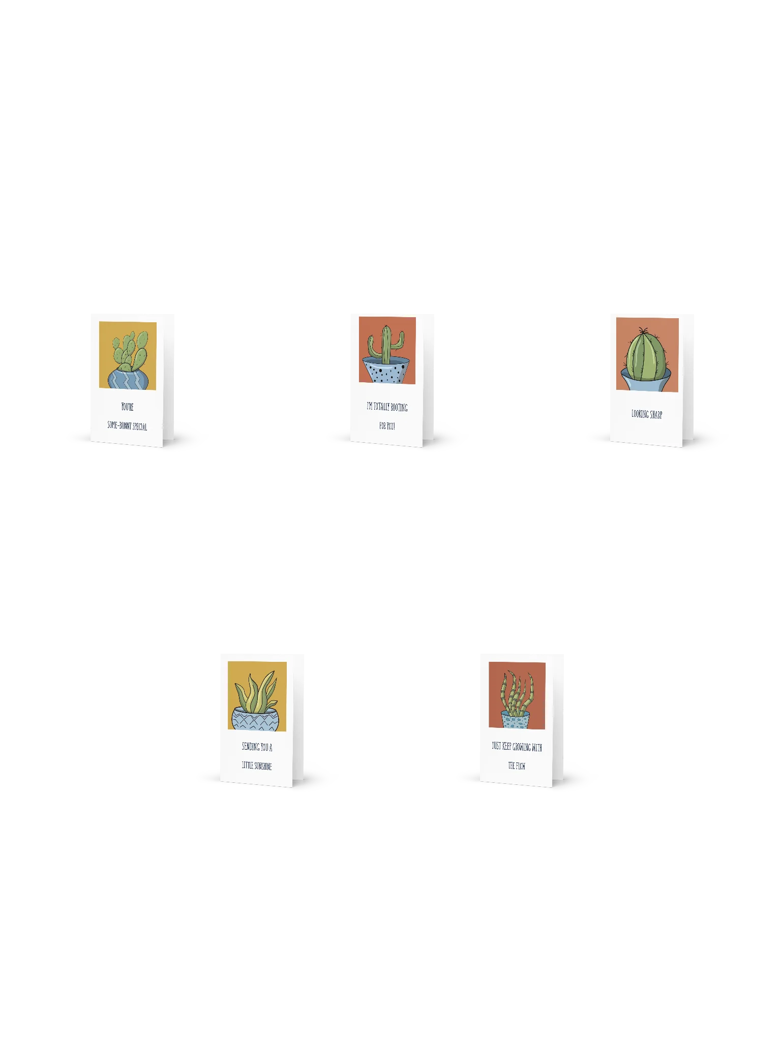 Houseplant Thank You Cards, 5-Card Succulent & Cactus Assortment product image (1)