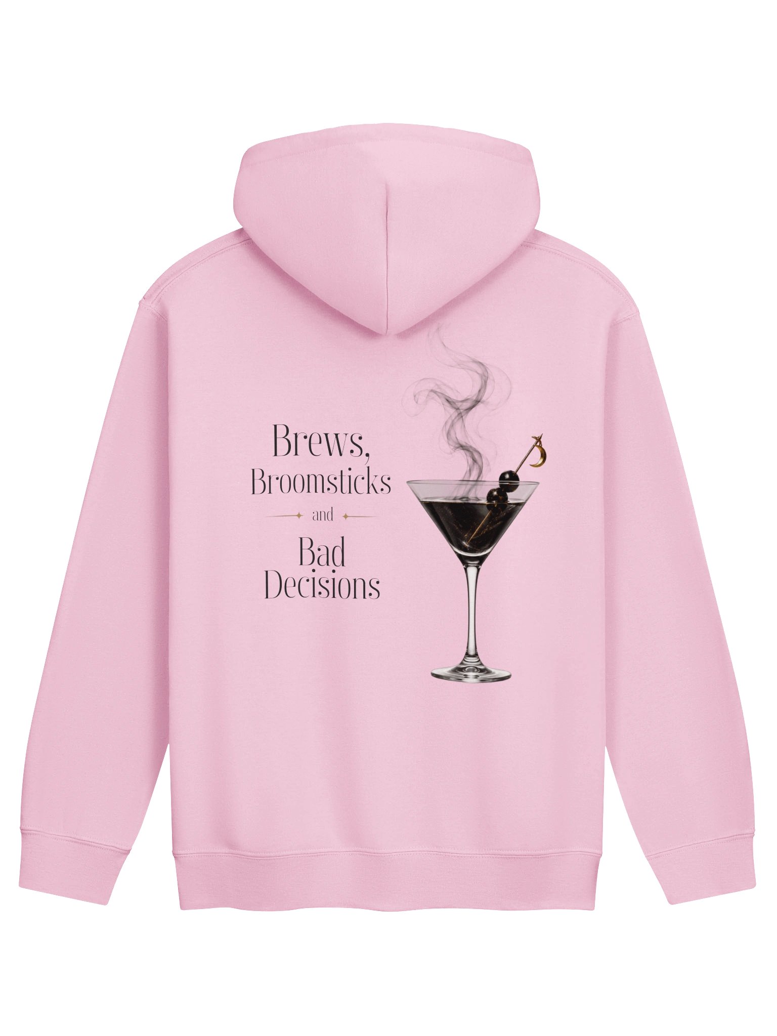 Brews, Broomsticks & Bad Decisions Hoodie in Pink product image (2)