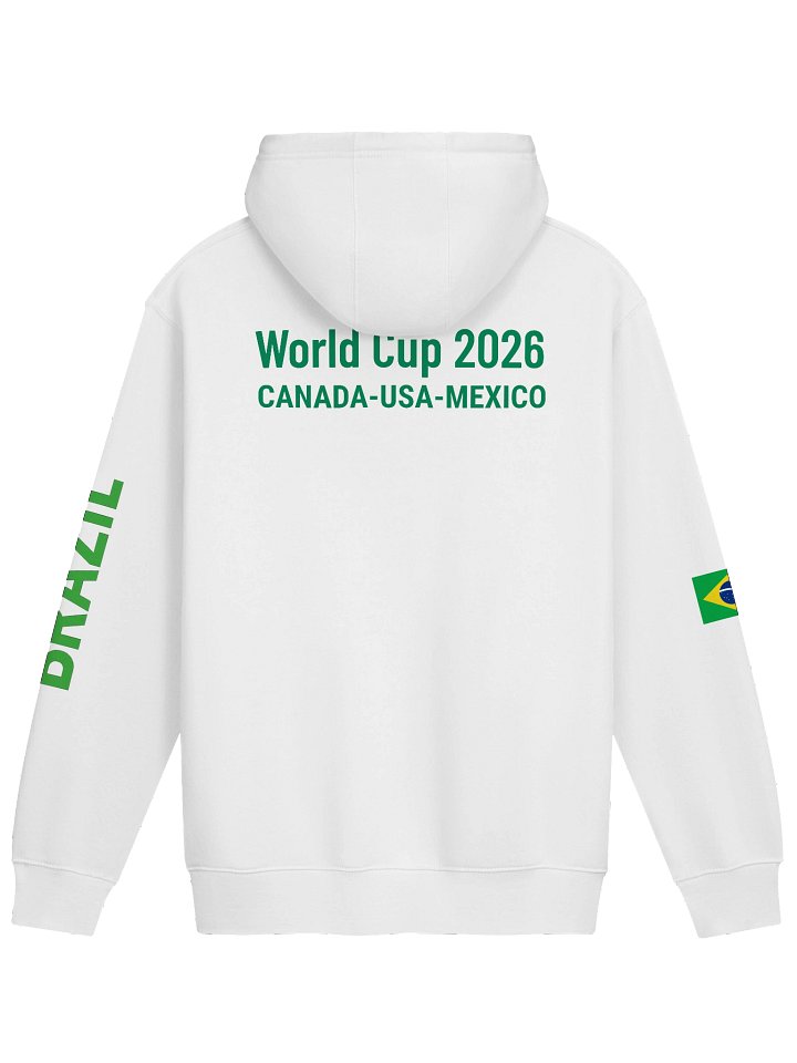 Brazil 2026 World Cup Flag Sweatshirt - Premium 3-End Fleece - Unisex Hoodie product image (13)