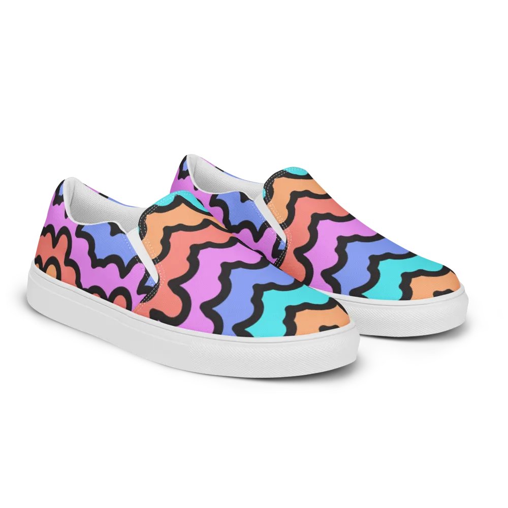 Rainbow Zigzag Slip-Ons product image (10)