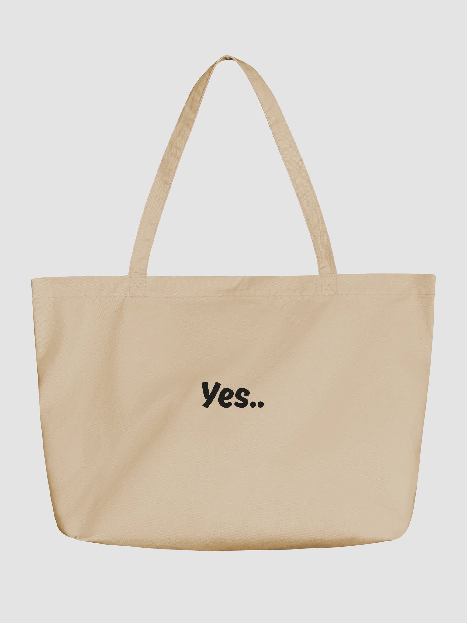 “Yes..” My Vibe Beige Tote Bag product image (1)