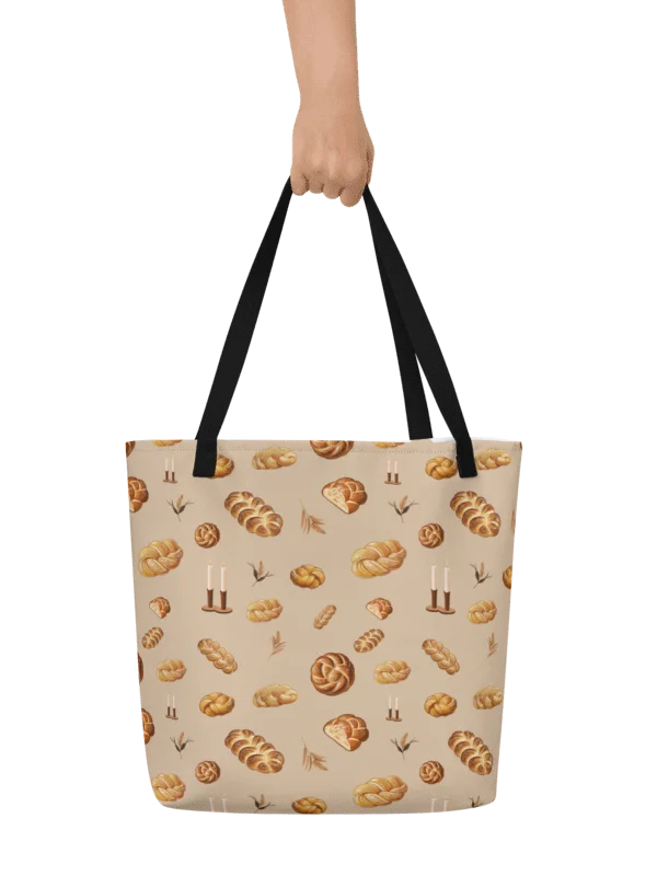 Pass the Challah - Large Tote Bag with Pocket product image (7)