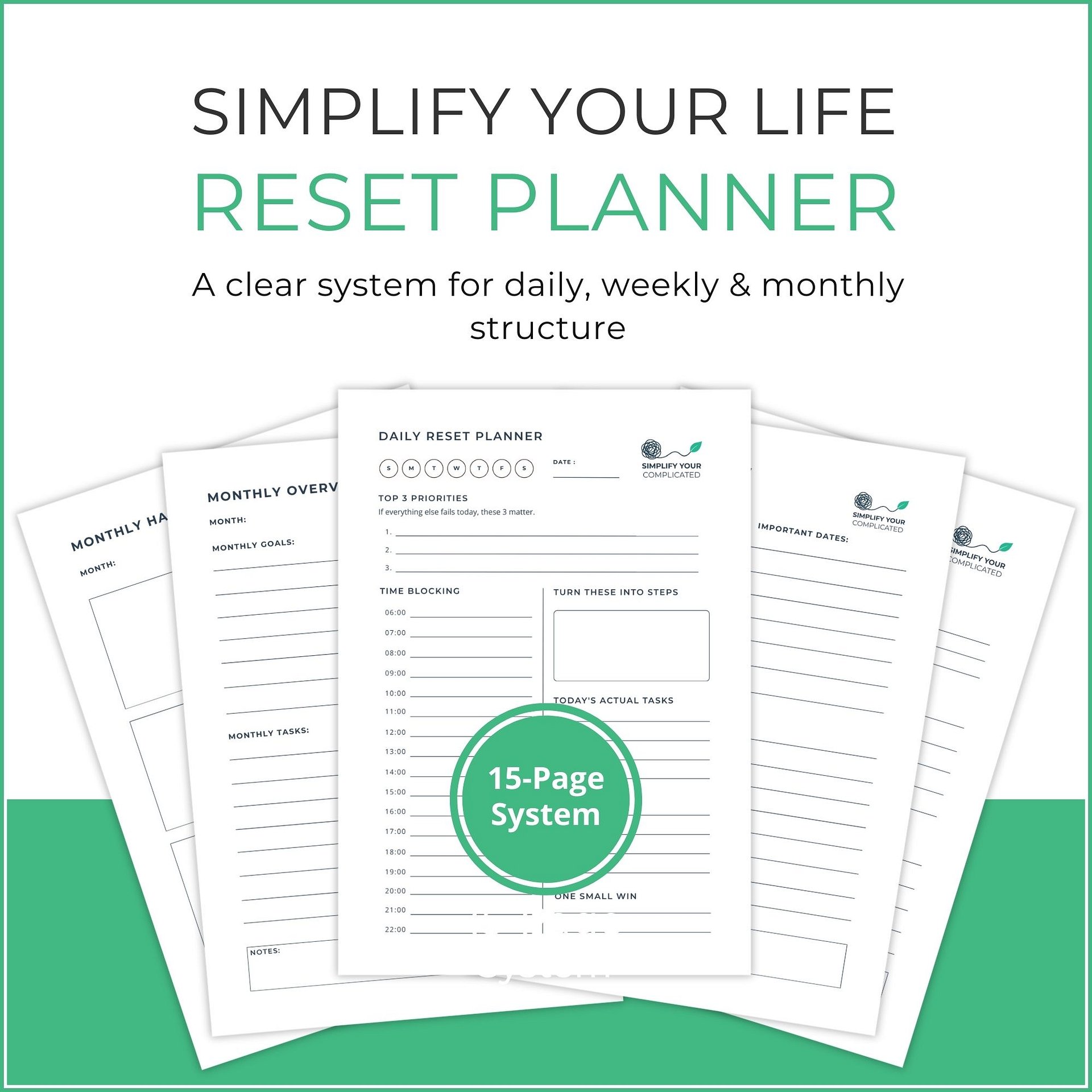 Simplify Your Life – Reset Planner product image (1)