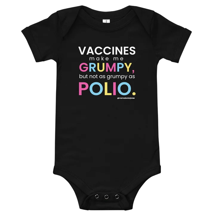 Polio Baby Onesie - Black product image (1)