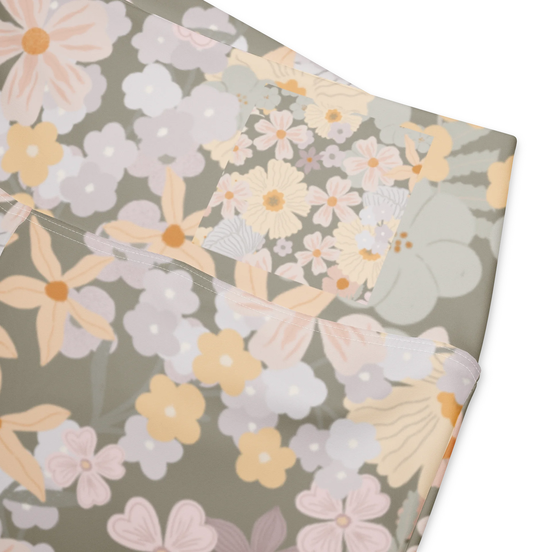 Pastel Cottage Floral Flare Yoga Leggings product image (1)