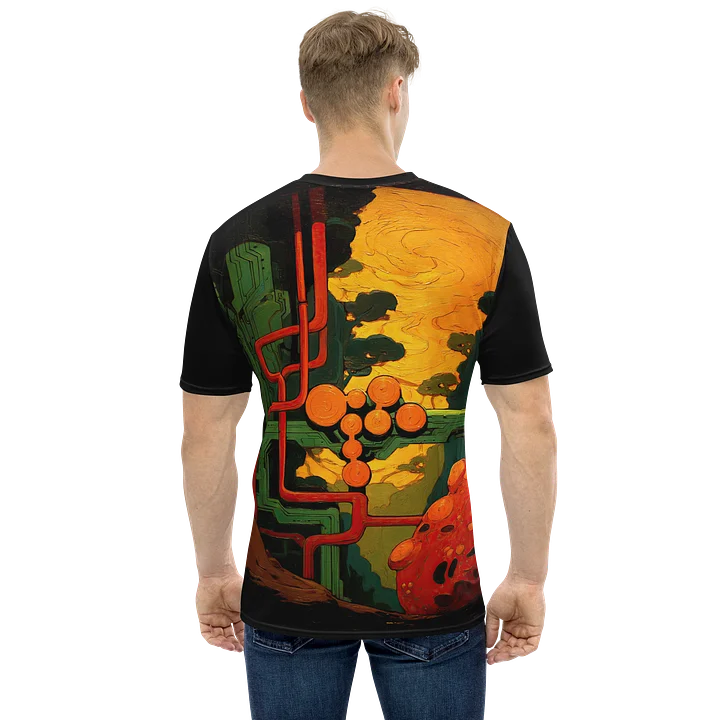 Forge Sentinel — Front & Back Sci-Fi Warrior T-Shirt | Futuristic Relic Design in Black product image (2)