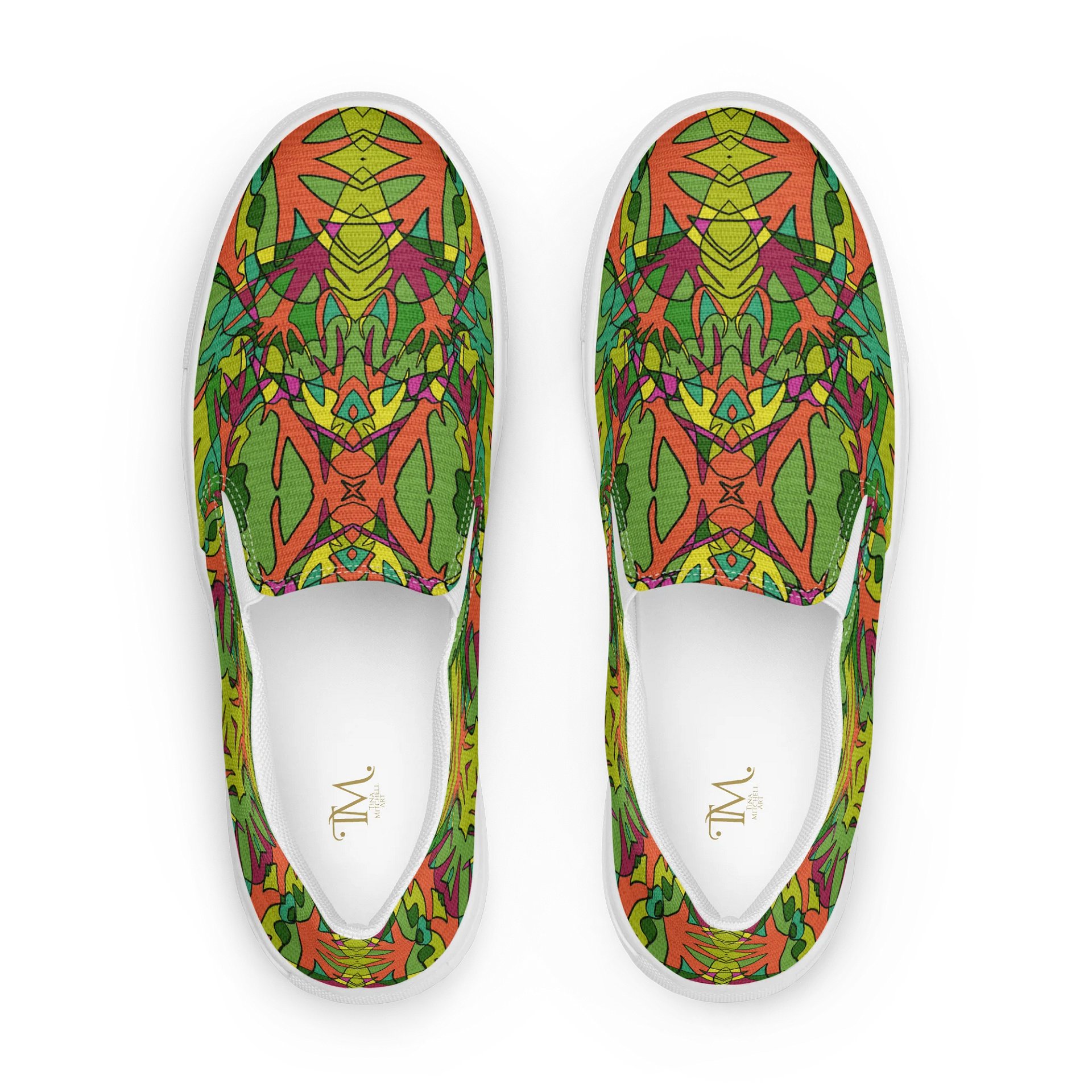 Spinach Tangle – Men's Slip-On Canvas Shoes product image (2)