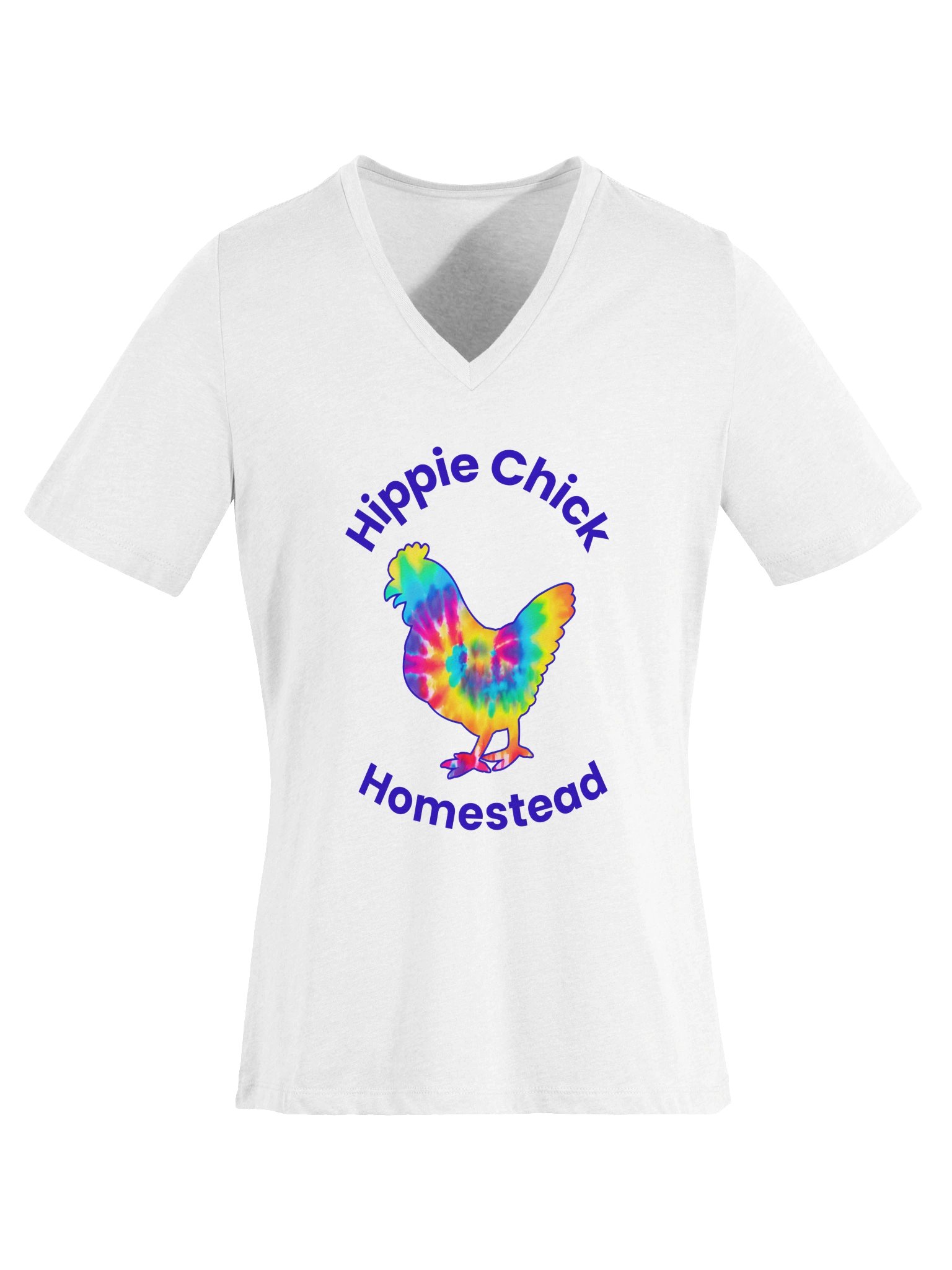 Women's V-Neck Tee with Hippie Chick Homestead logo product image (5)