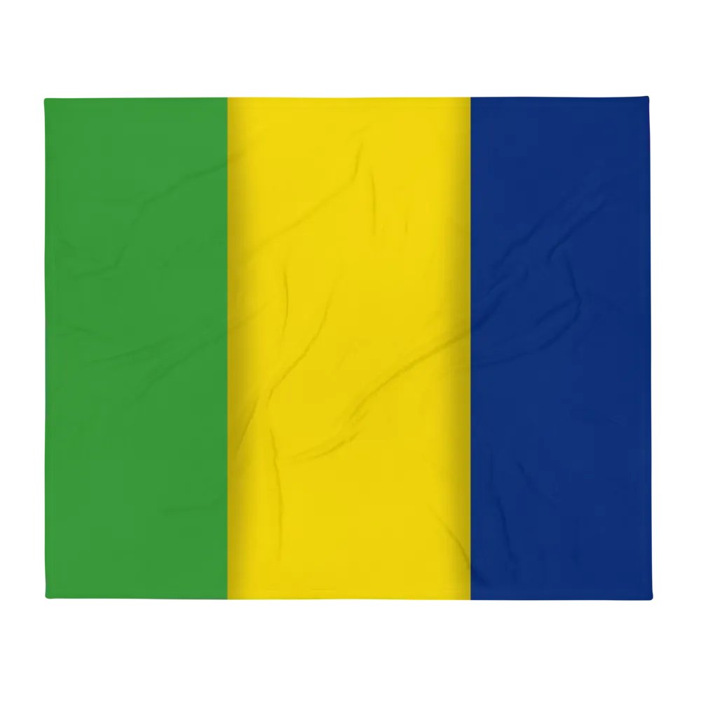 Green Yellow Blue Flag Colored Throw Blanket product image (2)