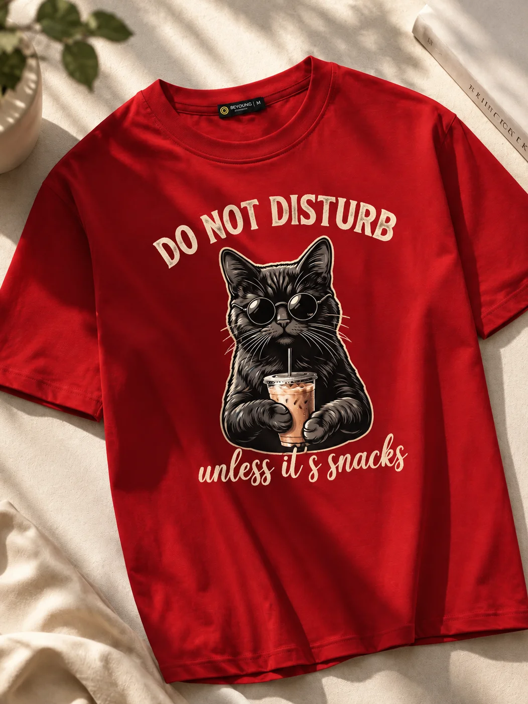 Funny Black Cat Snack Lover T-Shirt product image (4)