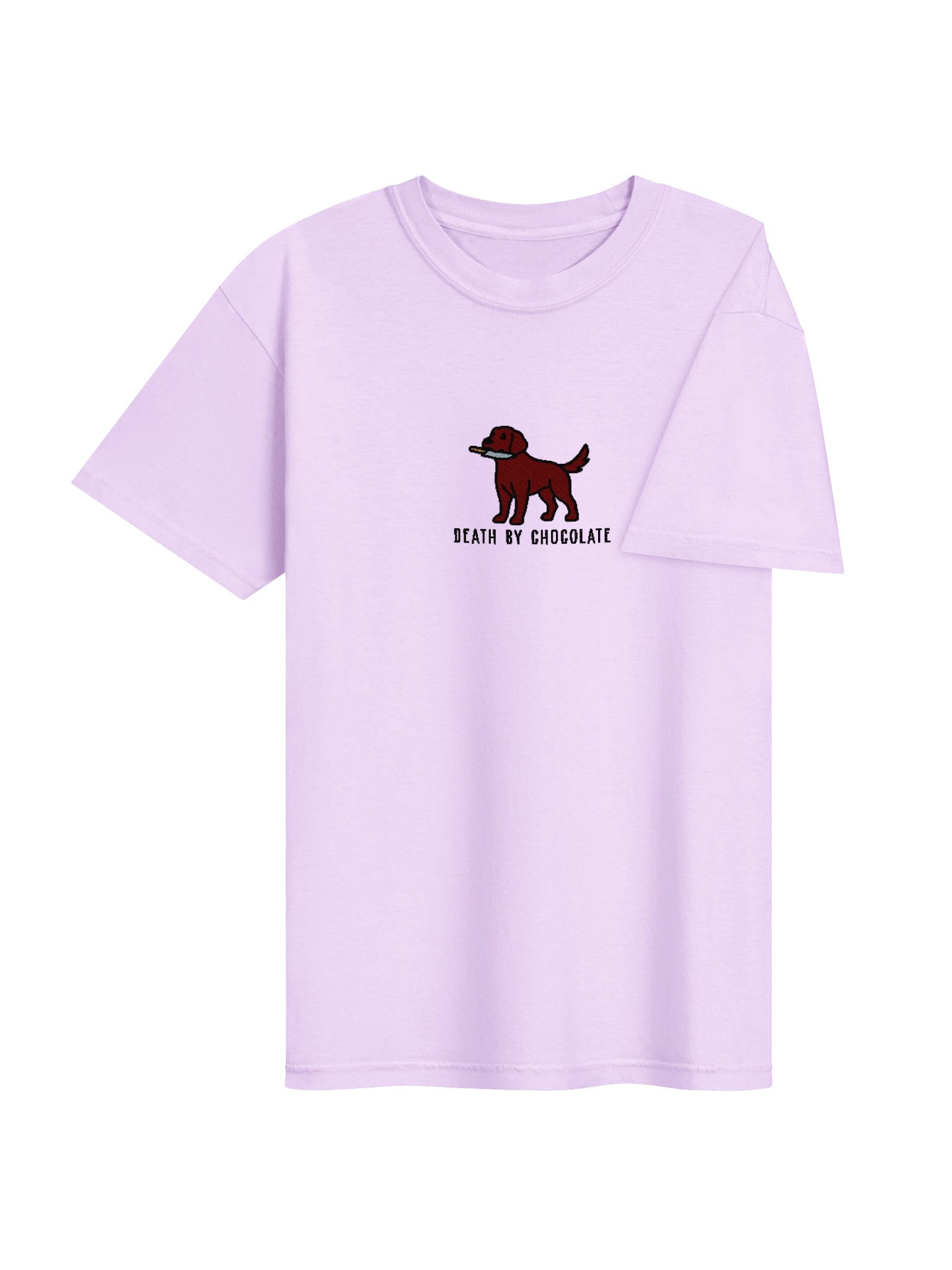 Death By Chocolate Funny Chibi-Style Embroidered T-Shirt for Chocolate Labrador Retriever Owners product image (94)