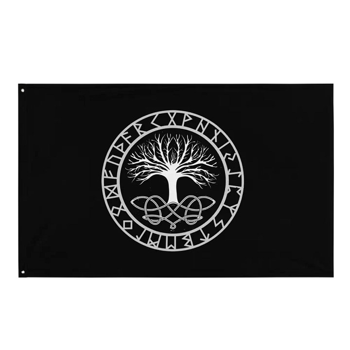 Tree of Life Flag in Black product image (1)