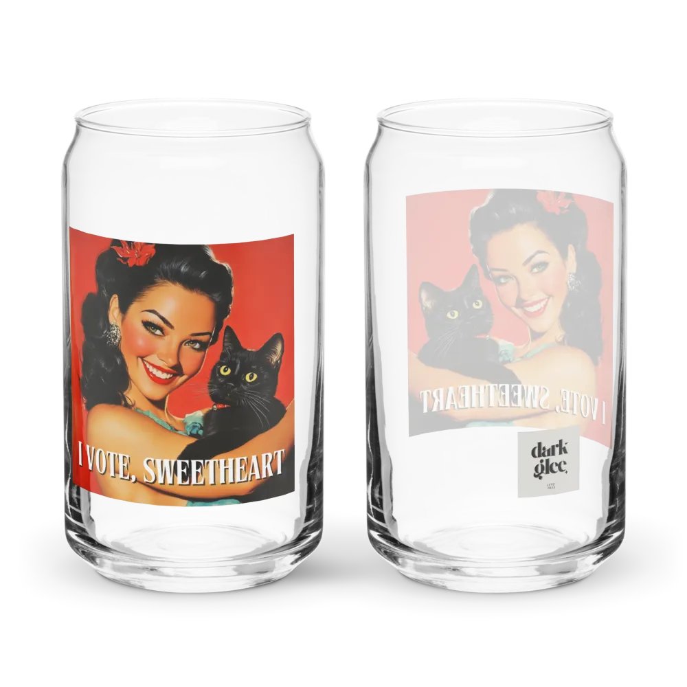 I Vote Sweetheart 4 Can-Shaped Glass product image (4)