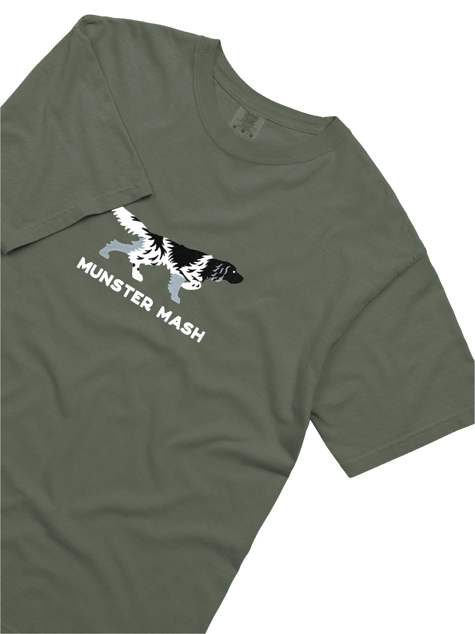 Munster Mash T-Shirt (Embroidered) of a Large Münsterländer(Black & White) product image (8)