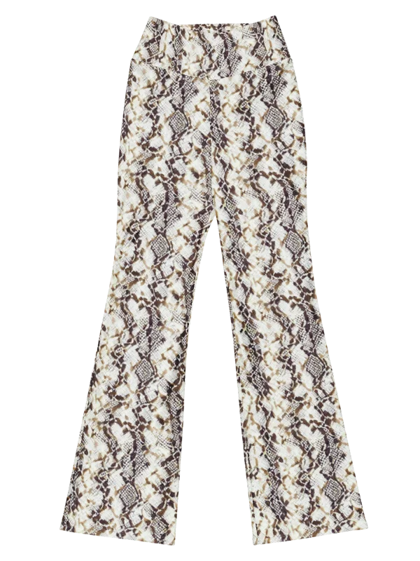 Beige Snake Skin Flare Leggings product image (1)