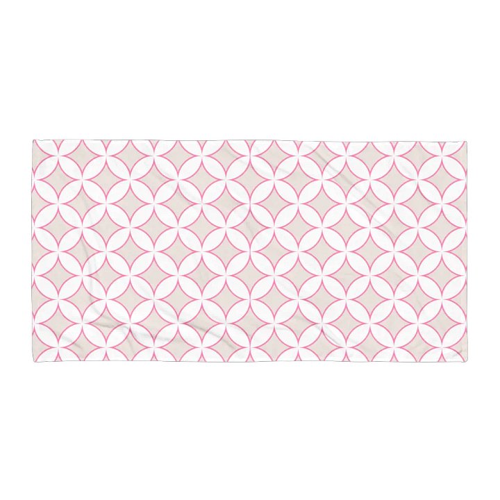HAMPTONS CHIC PINK CIRCLES TOWEL - Chices Badetuch mit maritimem Muster product image (2)