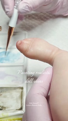 Hyperrealistic reborn baby doll veins 
Painted by @yolandaadelblanco 

Customize your dream doll, handcrafted exclusively for...