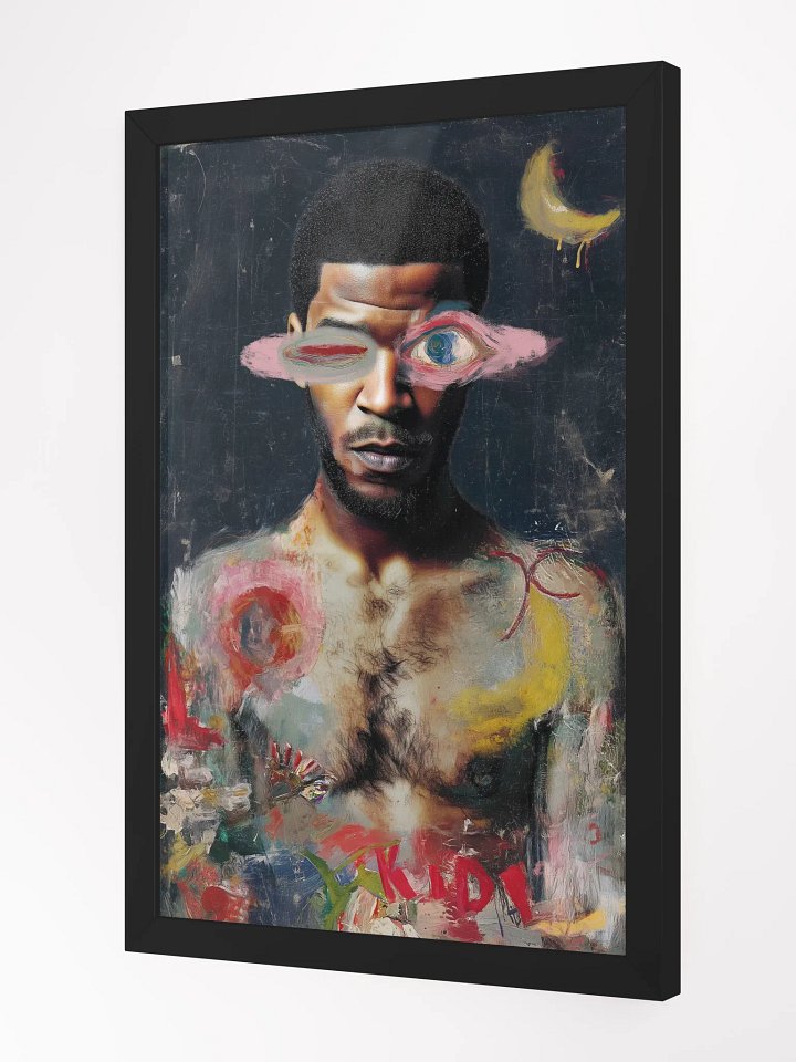 Cudi Vibrant Matte Poster in Eco-Friendly Ayous Wood Frame product image (4)