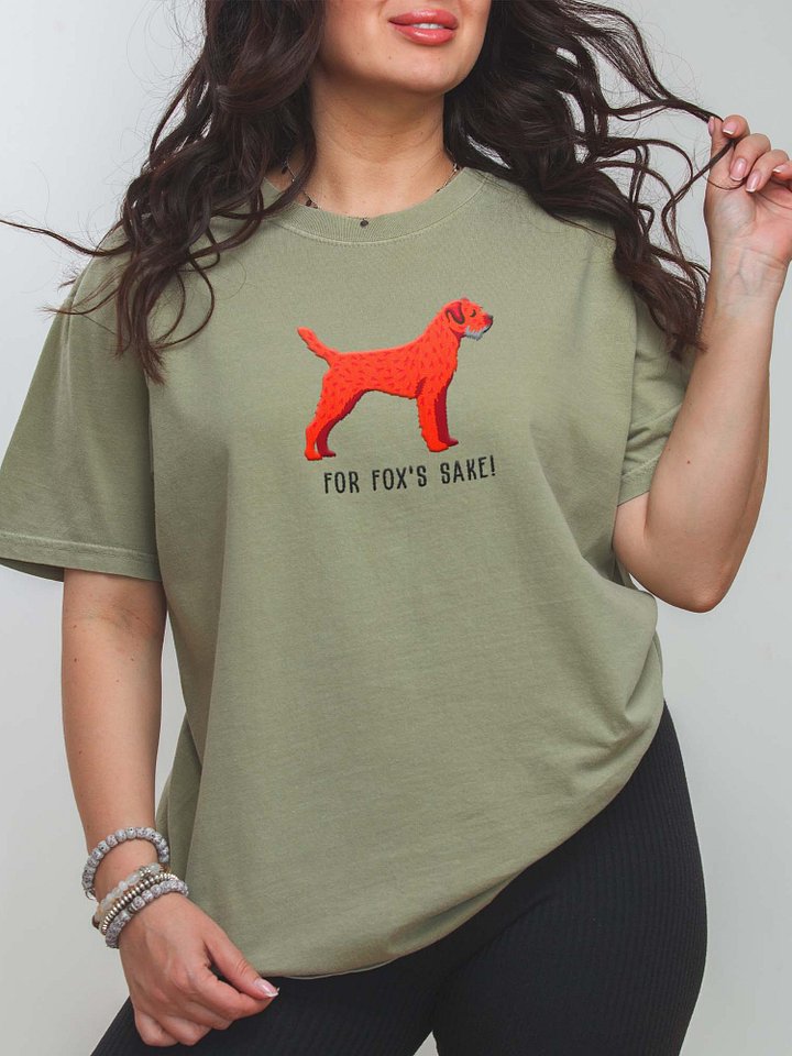 For Fox's Sake T-Shirt(Embroidered) of a Border Terrier(Red) product image (2)