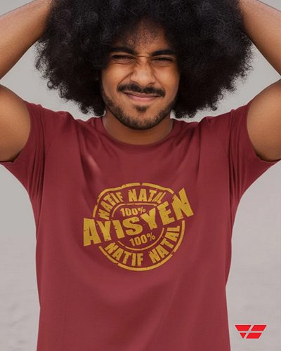 Wear your pride loud and clear.

The ‘Natif Natal Ayisyen’ tee celebrates your 100% Haitian identity : bold, proud, and unsha...