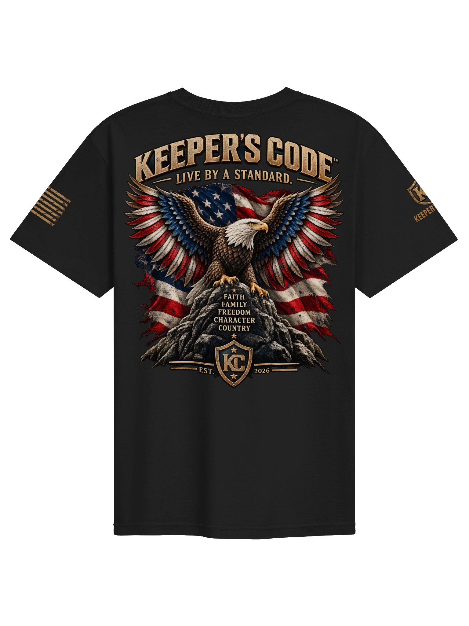 Keeper’s Code™ Men's Live by a Standard Eagle Patriotic T-Shirt product image (5)