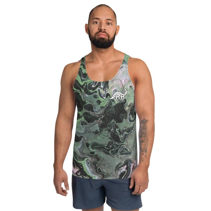 Metallic Green Fluid Acrylic Tank Top product image (1)
