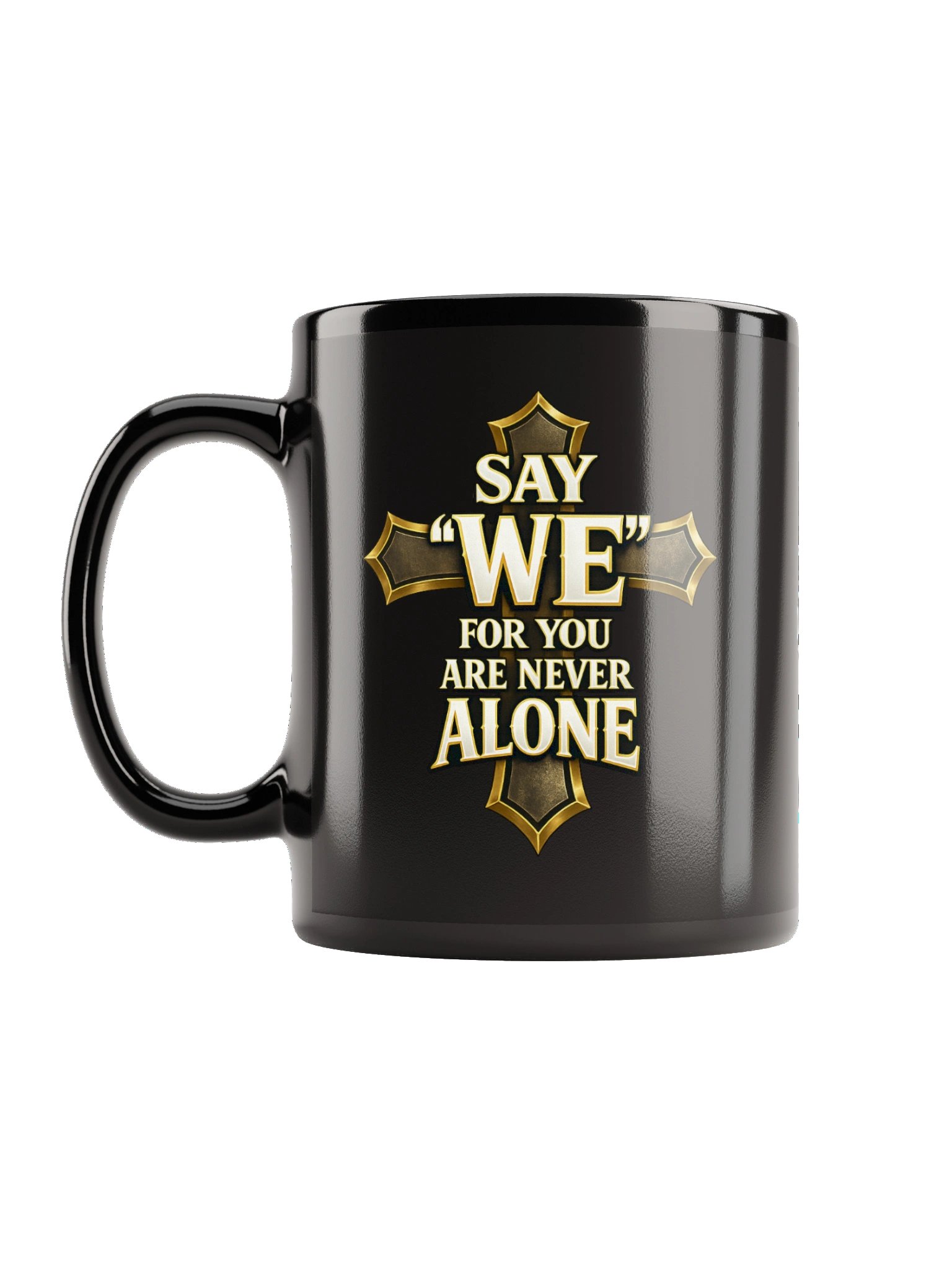 Never Alone Black Mug product image (11)